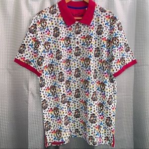 Robert Graham Geometric Skull Heads Colorful Print